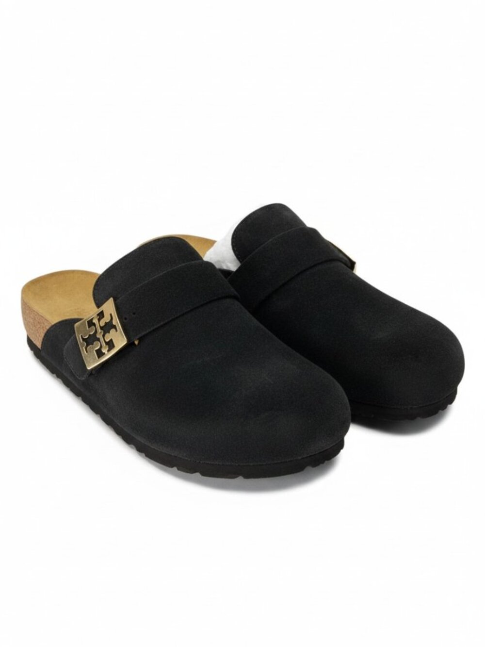 NEW TORY BURCH  Mellow Suede Clogs Black Women’s Size 7.5